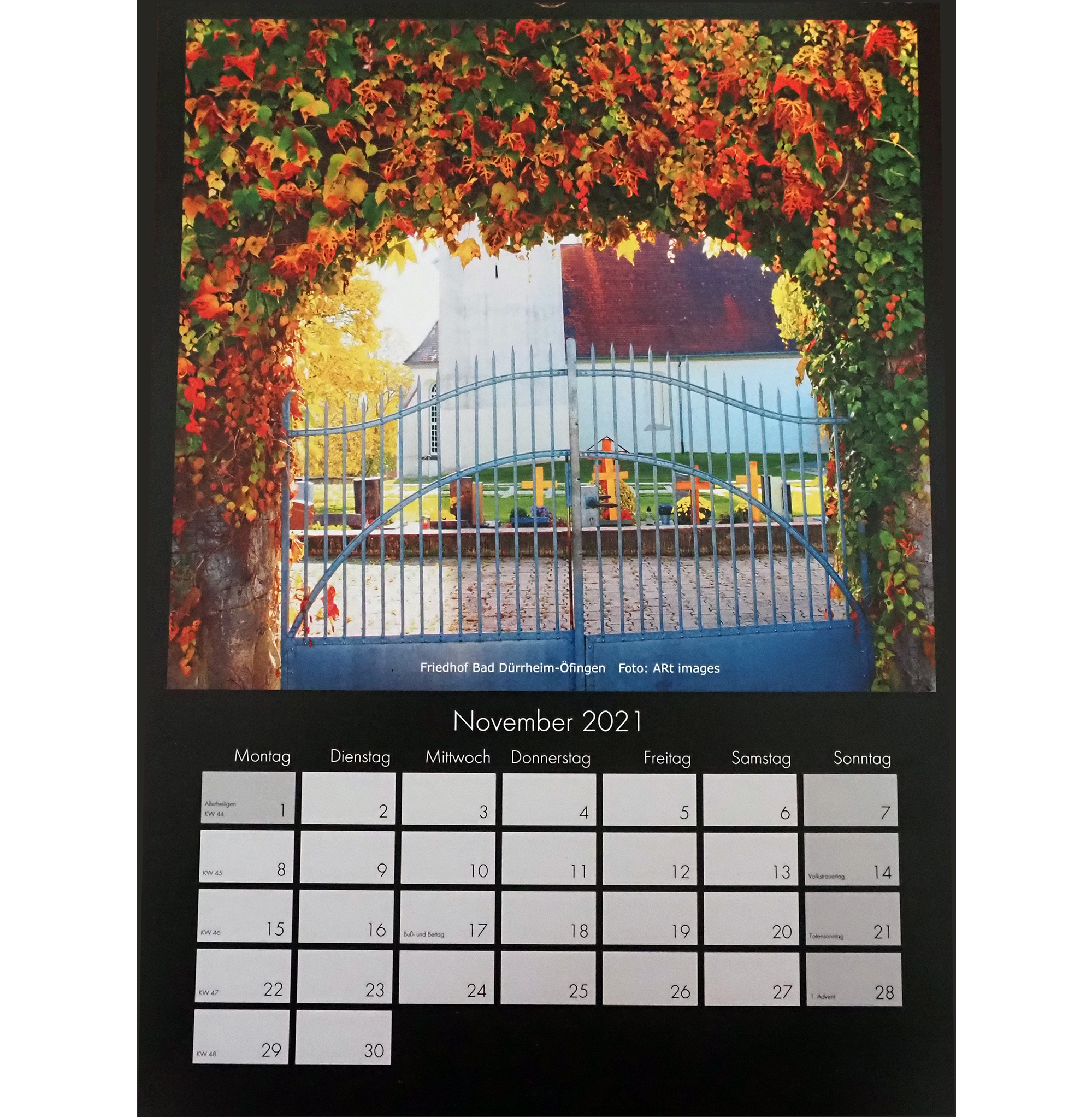 Wandkalender November  in A4