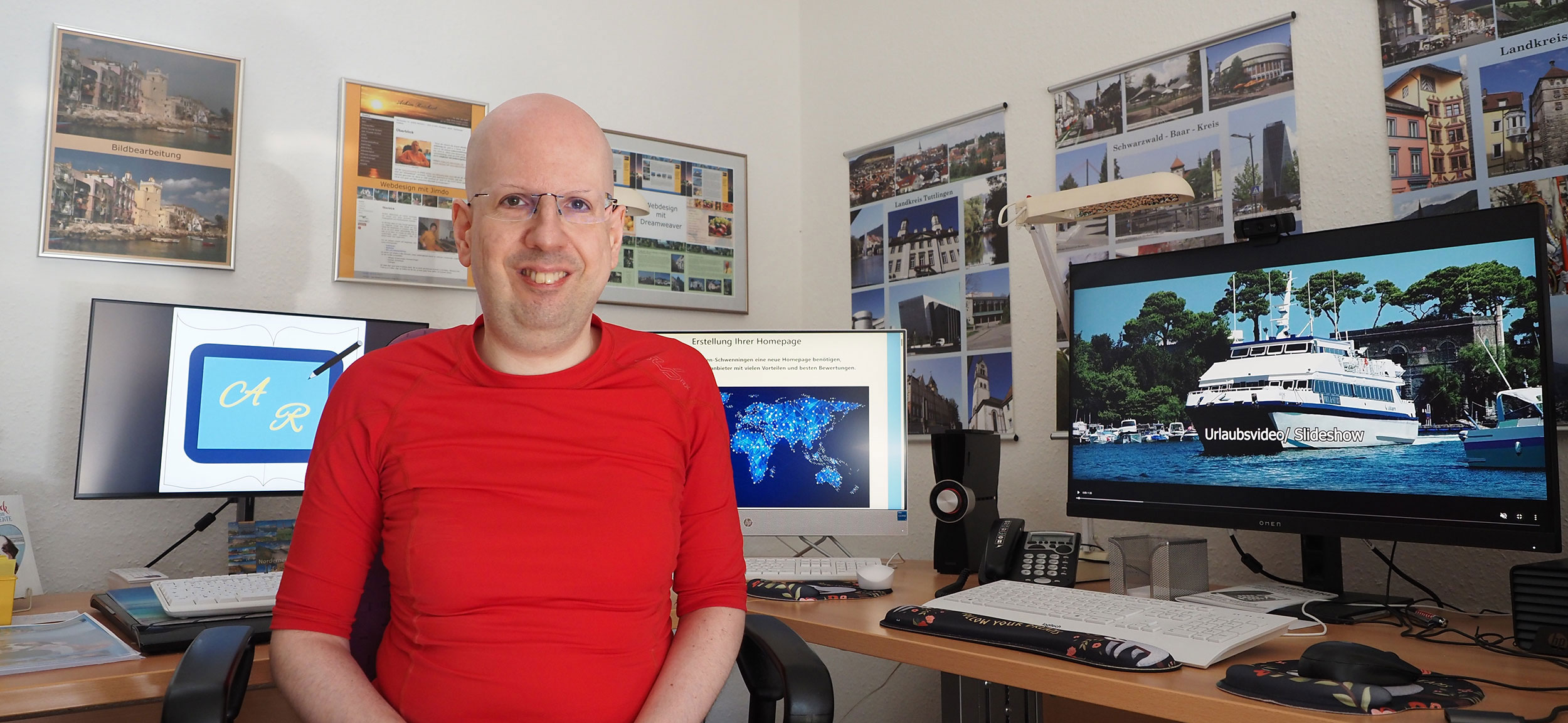 Mein Büro und Atelier, in dem alle meine Leistungen entstehen.